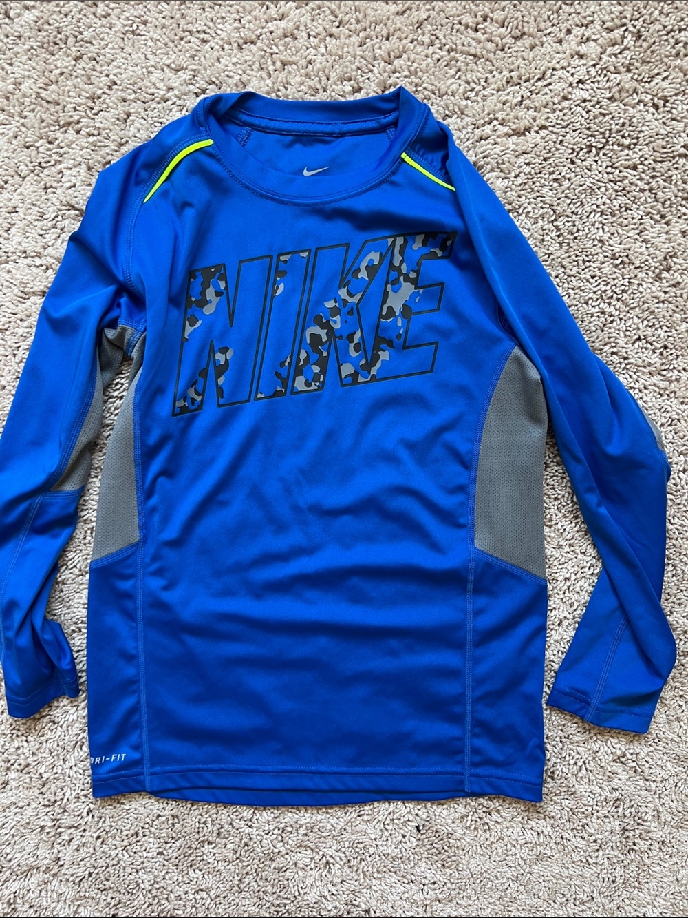 Nike Longsleeve Dri-Fit Royal Blue Tee